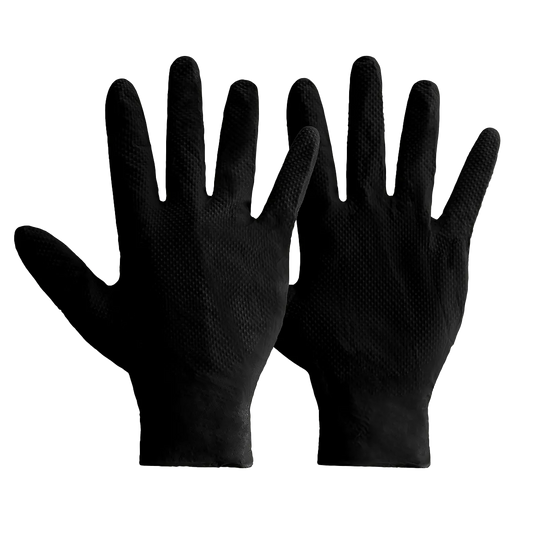 Black Nitrile Gloves – Powder Free Ideall® Grip Disposable Gloves