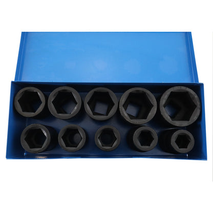 Toolzone 10-Piece 1" Drive Deep Impact Socket Set 22-50mm