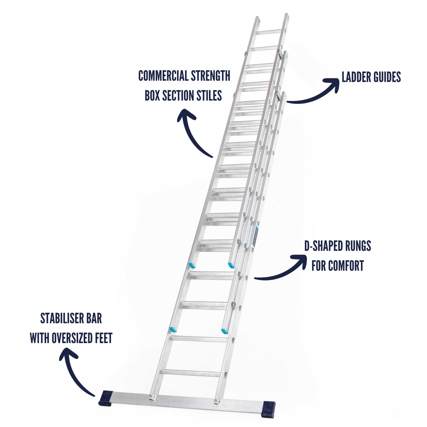 Aluminium Professional Extension Ladder - Double Section