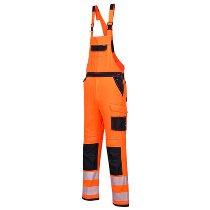 PW3 Hi-Vis Bib & Brace – Multi-Pocket Workwear Overalls