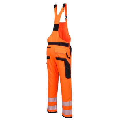 PW3 Hi-Vis Bib & Brace – Multi-Pocket Workwear Overalls
