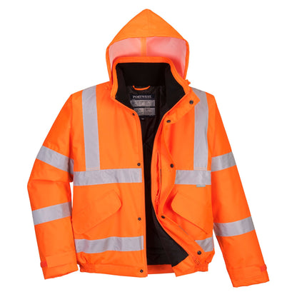 Hi-Vis Winter Bomber Jacket – S467 Waterproof & Insulated