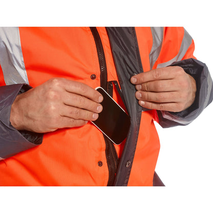 Hi-Vis Contrast Winter Traffic Jacket – S467 Waterproof & Insulated